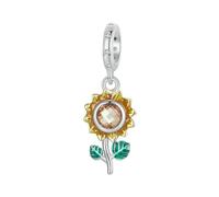 LAYCHEN Pendentif Tournesol En Argent Sterling 925 Pour Femme, Compatible Avec Un Bracelet Ou Un Collier Original, Bijou Fin, Cadeau