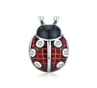 LAYCHEN Pendentif Trèfle À Quatre Feuilles En Argent Sterling 925, Breloque Coccinelle, Perles Pour Bracelet Et Collier Pour Femme, Accessoires Diy