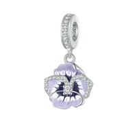 LAYCHEN Pendentifs En Argent Sterling 925 En Forme De Cœur Et De Fleur Pour Femme, Bijoux Fins À Faire Soi-même