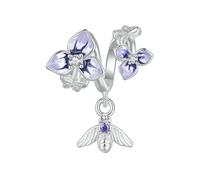 LAYCHEN Pendentifs En Argent Sterling 925 En Forme De Cœur Et De Fleur Pour Femme, Bijoux Fins À Faire Soi-même