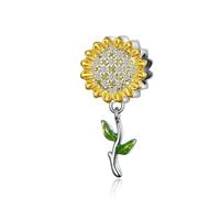 LAYCHEN Pendentifs En Argent Sterling 925 En Forme De Cœur Et De Tournesol Pour Femme, Bijoux Fins À Faire Soi-même