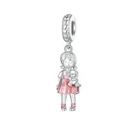 LAYCHEN Pendentifs En Argent Sterling 925 Pour Petit Garçon Et Petite Fille, Perles En Forme De Cœur Pour Bracelets Et Colliers Pour Femmes, Accessoires De Bricolage