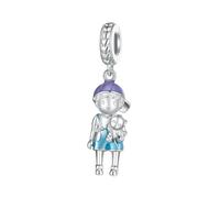 LAYCHEN Pendentifs En Argent Sterling 925 Pour Petit Garçon Et Petite Fille, Perles En Forme De Cœur Pour Bracelets Et Colliers Pour Femmes, Accessoires De Bricolage