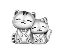 LAYCHEN Pendentifs Et Breloques En Perles De Chats Mignons Pour Bracelets Originaux Pour Femmes, Cadeau, Bijoux Fins, Diy