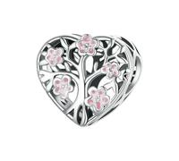 LAYCHEN Perles D'espacement En Argent Sterling 925, Motif Fleur Rose, Breloques Arbre De Vie, Pour La Fabrication De Bracelets Pour Femmes