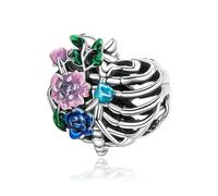 LAYCHEN Perles D'espacement Papillon Et Fleur En Argent Sterling 925 Pour Bracelets Et Joncs Pour Femmes, Collection Printemps, Bijoux Fins
