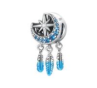 LAYCHEN Perles En Époxy Avec Pompons Et Plumes, Étoiles Et Lune, Adaptées Aux Bracelets Et Colliers Originaux, Bijoux À Faire Soi-même, Cadeaux Pour Femmes