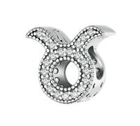 LAYCHEN Perles Porte-bonheur Taureau En Argent Sterling 925, Série Douze Constellations, Pour Bracelets Et Joncs Pour Femmes, Bijoux Fins À Faire Soi-même