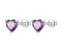 LAYCHEN Trustdavis Boucles D'oreilles À Tige En Argent Sterling 925 Véritable Avec Zircons Colorés En Forme De Cœur Pour Femmes, Bijoux Fins 925, 2024