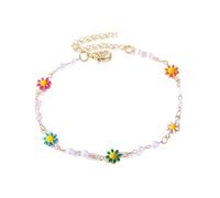 LAYCHEN Turc Mauvais Œil Animal Bracelet pour Femmes À La Mode Œil Chanceux Éléphant Dauphin Soleil Fleur Réglable Cheville Chaîne Bijoux De Mariage