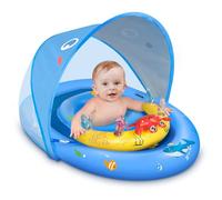 LAYCOL Bouée Bébé de Natation pour Aide à La Natation à la Piscine, Flotteur Gonflable, pour Les Tout-Petits de 6 à 36 Mois (Blau, L)