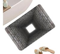 Layered 3D Rugs - Soft Abstract Rug ¦ 50x80cm Optical Illusion Door Mat for Entry Use, Polyester Weave Realistic Carpet with Home Accent, Artistic Hole Rug, Art Doormat with Study Placement