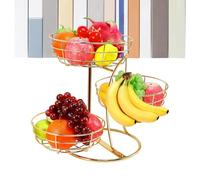 Layered Fruit Bowl, Tiered Storage Rack, Non Slip Organizer, Space Saving Design, Kitchen Counter Stand, Versatile Holder for Home Pantry Apartment Restaurant Food Vegetable Potato Bread Snack