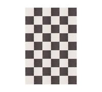 Layered Tapis en laine Chess Black and white. 180x270 cm