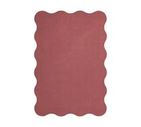 Layered Tapis en laine Scallop 200x300 cm Rosewood red