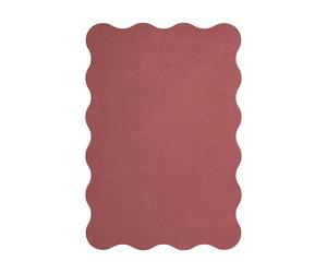 Layered Tapis en laine Scallop 200x300 cm Rosewood red
