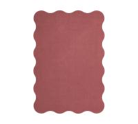 Layered Tapis en laine Scallop 250x350 cm Rosewood red