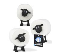 LAYERSMITH® Lot de 3 porte-papier toilette en forme de mouton - Pour rouleaux de 42 mm - Décoration pour papier toilette, porte-rouleau de papier toilette ou comme cadeau - Emma, Dori & Flocke