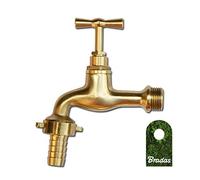 Layflat GKK011213 Robinet de Jardin en Laiton 1/2" Robinet Externe Valve Jaune, 10 x 10 x 10 cm