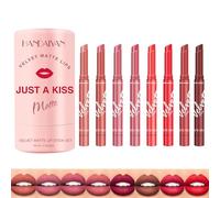Layhou Ensemble Velours Mat Rouge à Lèvres 8 Couleurs, Hydratant Rouge à Lèvres, Baume à Lèvres Longue Durée, Cadeaux pour Femmes et Filles