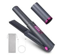 Layhou Fer à Friser Portatif Sans Fil Rechargeable, 2 en 1 Lisseur Mini de Voyage, Chauffage Rapide, 3 Températures Réglables