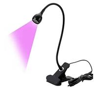 Layhou Lampe UV Ongles Gel, Lampe LED Ultraviolette 3W, USB Lampe Professionnel avec Clip et Interrupteur, Lampe UV Ongles Gel Pose Americaine, Rotative à 360°