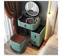 LaYiQimn Coiffeuse Coiffeuse avec Miroir et éclairage, Ensemble Coiffeuse avec Chaise, Coiffeuse contemporaine avec tiroirs et Armoire, Coiffeuse pour Chambre