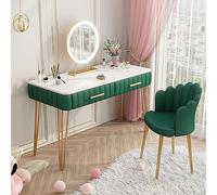 LaYiQimn Coiffeuse Ensemble Coiffeuse, Bureau avec tiroirs et Miroir - Ensemble de Table de Maquillage pour Chambre à Coucher, Petite Armoire de Rangement - Organisez avec Style