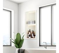 LaYiQimn Niche de Douche, Douche en Acier Inoxydable - Aucun carrelage requis. Rangement Mural encastré pour Salle de Bain et Salon, étagères soudées sans Soudure pour Un Espace optimisé.