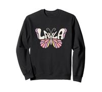 Layla Butterfly - Word Art personnalisé avec nom Mignon Sweatshirt