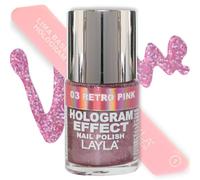 Layla Cosmetics Milano Holog Effect Vernis à Ongles Retro Pink 10 ml