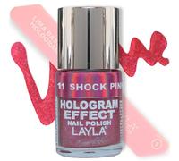 Layla Cosmetics Milano Holog Effect Vernis à Ongles Shock Pink 10 ml