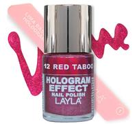 Layla Cosmetics Milano Holog Effet Vernis à Ongles Red Taboo 10 ml