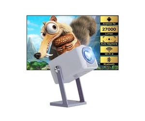 LaylaTang K300 Mini Vidéoprojecteur - Android 11 - Décodage 4K Natif 1080P - 320 ANSI Lumen - Keystone Auto - Support rotatif à 360°