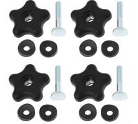 Laymotric Lot de 4 boutons de poignée pour tondeuse à gazon Toro, pièce de rechange 117-5976, avec rondelle 107-3844, pour boulon 92-2260, plastique et métal, kit de réparation