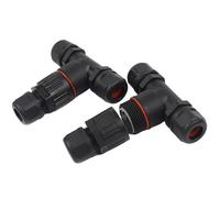 LAYMXNDIO Boîte de jonction étanche extérieure en Forme de T IP68, avec borne à vis à 5 Broches, connecteur de câble électrique Rapide for 4 à 10mm, 1 pièce