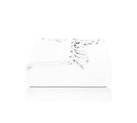 LAYNENBURG Premium Couvre-lit avec Franges nouées à la Main - 100% Coton - 200 x 220 cm XXL - Couverture d'été en piqué gaufré en Coton, Couvre-canapé & Couverture de canapé (Blanc)