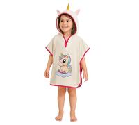 LAYNENBURG Premium Poncho de bain enfants avec capuche - 100% coton - OEKO TEX - bébé garçon fille serviette poncho éponge - 1-3 ans/Licorne