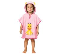 LAYNENBURG Premium Poncho de bain enfants avec capuche - 100% coton - OEKO TEX - bébé garçon fille serviette poncho éponge - 1-3 ans/Girafe