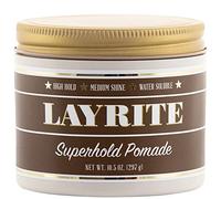 Layrite Superhold Pomade 297g | Fixation Extra Forte | Brillance Modérée | Base Eau | Facile à Laver