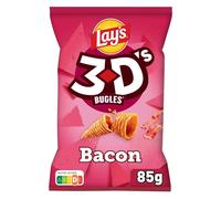 Lay's 3D'S Bugles Goût Bacon 85 g, 85g (Lot de 1) (Packaging may vary)