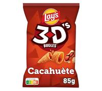 Bénénuts Lay's 3D'S Bugles, Goût Cacahuète, 85 g (L'emballage peut varier)