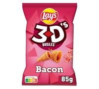 Lay's 3D'S Bugles Goût Bacon 85 g, 85g (Lot de 1) (Packaging may vary)