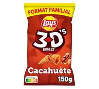 Lay's 3D's Cacahuète Format Familial 150 g (Lot de 8)