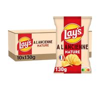 Lay's Chips à l'Ancienne Nature 130g - Lot de 10