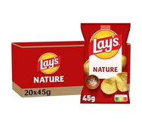 LAY'S Chips Nature - Lot de 20x45g