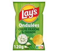 Lay's Chips Ondulées Saveur Crème Fraîche et Oignon 120g