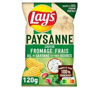 Lay's Chips Recette Paysanne Saveur Fromage Frais, Ail de Garonne, et Fines Herbes