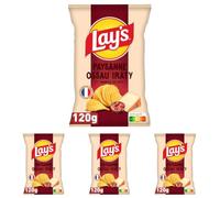 Lay's Chips Paysanne Saveur Ossau Iraty et Tomates Séchées 120g (Lot de 4)