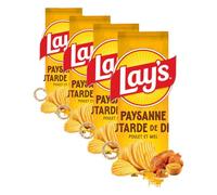 Lay's Chips Paysanne Saveur Poulet Moutarde de Dijon et Miel 120g (Lot de 4)